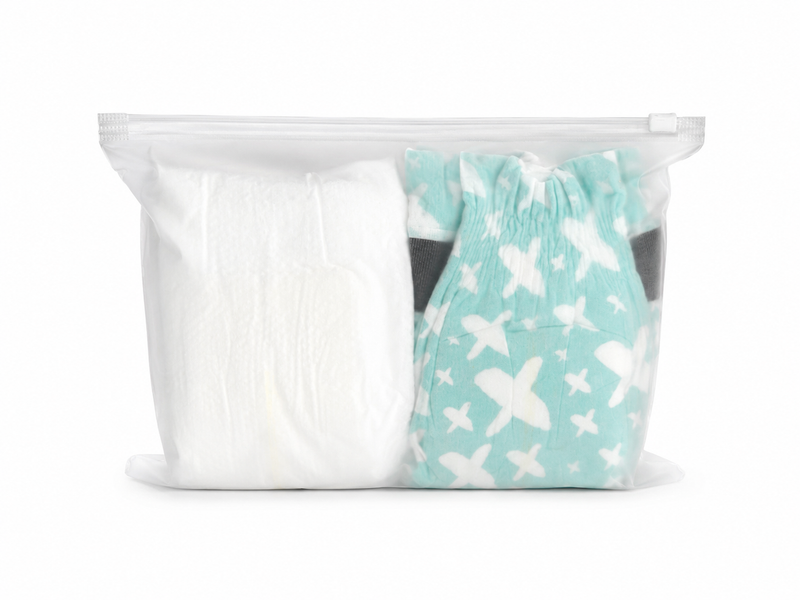 First Moments frosted pouch